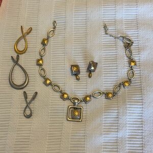 Elegant Silver and Gold Jewelry Set